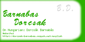 barnabas dorcsak business card